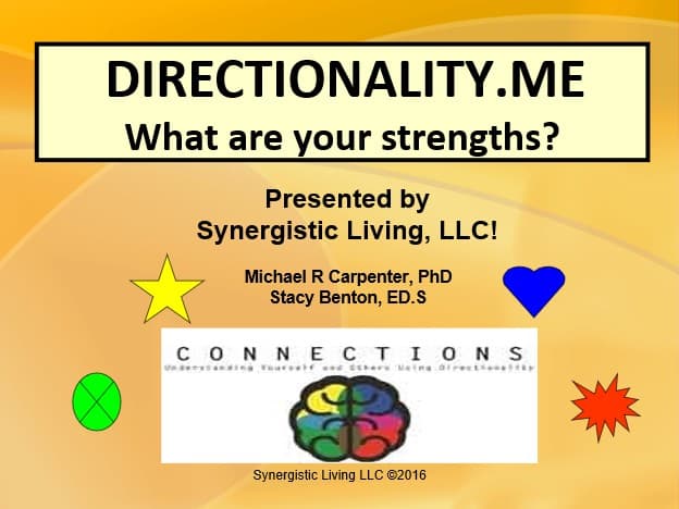 Title slide of the Directionality.Me presentation "What are your strengths?"